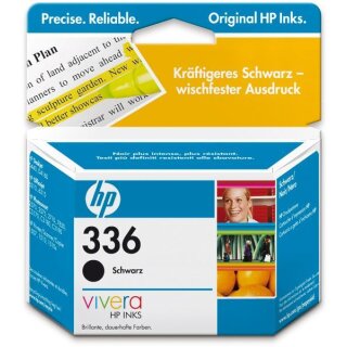HP 336 Tintenpatrone Schwarz, ca. 210 Seiten - Original