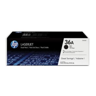 HP 36AD Toner Doppelpack, Schwarz, 2 x ca. 2.000 Seiten - Original