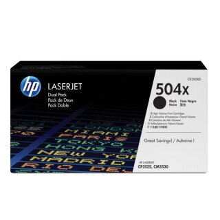 HP 504X Toner schwarz im Doppelpack 2x 10.500 Seiten