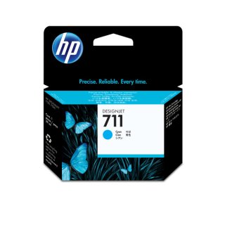 HP 711 Tintenpatrone cyan, Inhalt 29 ml für DesignJet T 120/520/520 24 Inch/44 Inch