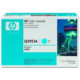 HP Q5951A HP 643A Tonerkartusche cyan, 10.000 Seiten/5% für Color LaserJet 4700/4700 DN/DTN/N/PH Plus