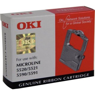 Oki Farbbandkassette schwarz für Microline 5500,5520,5521,5590,5591