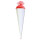 weißer Rohling 6-eck mit Rot(h)-Spitze Verschluss roter Tüll, 85cm