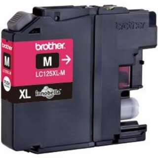 Brother LC-125XLM Tintenpatrone Magenta, ca. 1.200 Seiten - Original