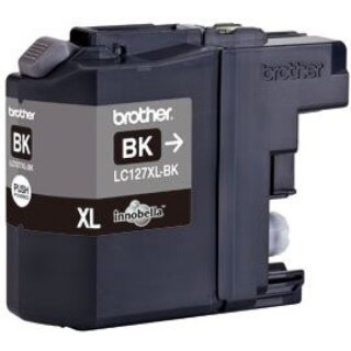 Brother LC-127XLBK Tintenpatrone Schwarz, ca. 1.200 Seiten - Original