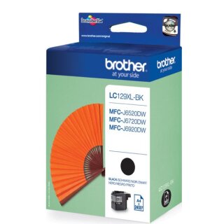 Brother LC-129XLBK Tintenpatrone Schwarz, ca. 2.400 Seiten - Original