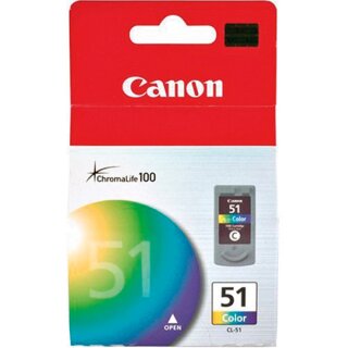 Canon CLI-51 Tintenpatrone Farbig, 21 ml, 545 Seiten - Original