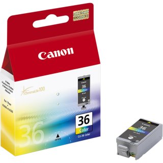 Canon 36 Tintenpatrone color, 249 Seiten ISO/IEC 24711, Inhalt 12 ml für Pixma IP 100/1