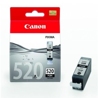 Canon 520 BK Tintenpatrone schwarz pigmentiert, 324 Seiten, Inhalt 19 ml für Canon Pixm