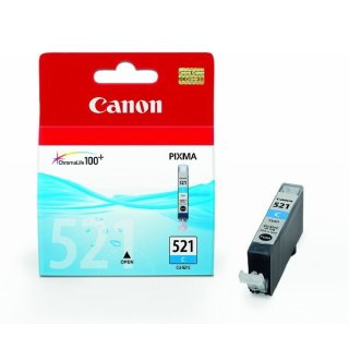 Canon 521 C Tintenpatrone cyan, 505 Seiten, Inhalt 9 ml für Canon Pixma IP 3600/MP 980