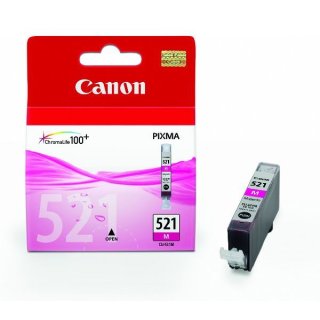 Canon 521 M Tintenpatrone magenta, 470 Seiten, Inhalt 9 ml für Canon Pixma IP 3600/MP 9