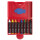 Wachsmalstifte Pelikan 665 / 8D, 8 dicke, dreieckige Stifte, wasserfest, inkl. Schaber, im roten Kunststoff-Etui