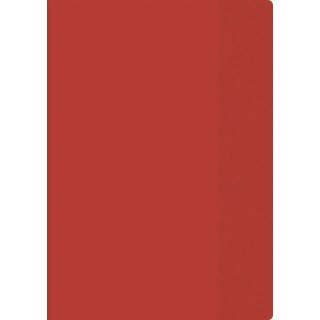 Brunnen Hefthülle A4 transparent rot - extra feste Qualität