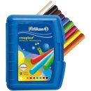 Kinderknete Creaplast 14 Stangen in 9 Farben, sortiert, in blau-transparenter Kunststoffbox