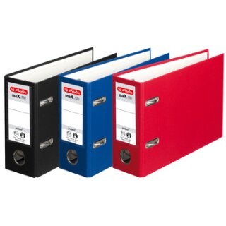 Ordner Herlitz maX.file protect A5 quer 80 mm schwarz