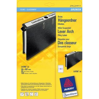 Avery Zweckform  Hängeordnerrücken-Etiketten, 34 x 297 mm