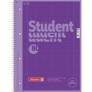 Brunnen Collegeblock Student, purple, A4 80 Blatt Lin28...