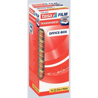 Klebefilm tesa tesafilm transparent 19 mm x 33 m transparent – 8 Rollen