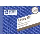 Avery Zweckform Quittung 302 50 Blatt A6 quer, blau