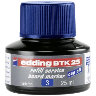 Nachfülltusche in Flasche 25 ml, für Boardmarker: edding 28,29,250,360,36, blau
