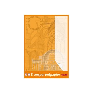 herlitz Transparentpapierblock DIN A3, 65 g/qm, weiß, VE= 25 Blatt