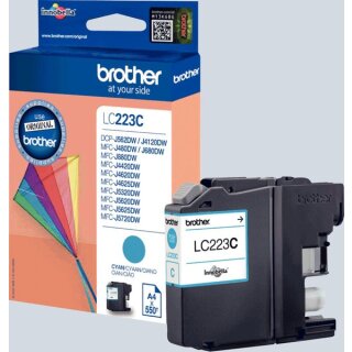 Brother LC-223C Tintenpatrone Cyan, ca. 550 Seiten - Original