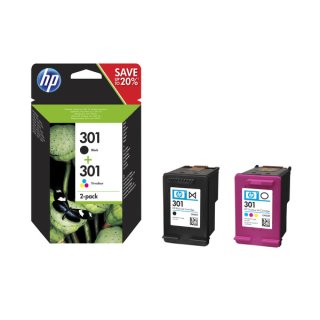 HP 301 Tintenpatrone Multipack schwarz + color 190pg + 165pg VE=2