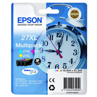 Epson 27XL Tintenpatrone MultiPack C,M,Y, Inhalt 3x1100pg3x10,4ml