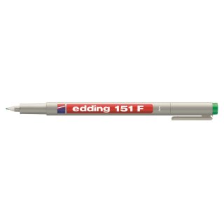 Edding 151F non permanenter OHP Marker, wasselöslicheTinte, grün 0,5mm VE= 10 Stifte