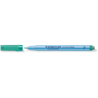 Folienstift Lumocolor correct F, 0,6 mm, wasserlösliche Tinte, grün