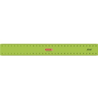 Lineal 30cm Flexi grün transparent, beidseitige Skale / 1 Seite für Linkshänder