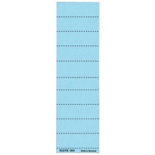 Blanko-Schildchen für Hängeregistratur, blau, 4-zeilig beschriftbar, perforiert, Karton: 120g, Inhalt: 100 Stück, Maße: 60 x 21 mm