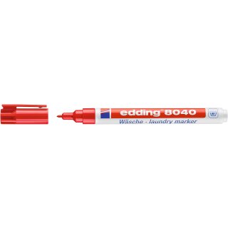 edding 8040 Wäschemarker rot 1 mm – waschfest bis 95 °C