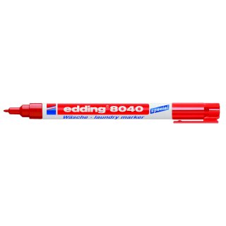 edding 8040 Wäschemarker rot 1 mm – 10er-Pack - waschfest bis 95°C