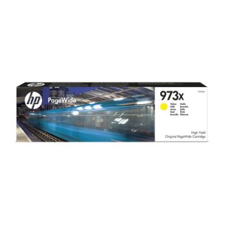 HP 973X Tintenpatrone gelb, 7.000 Seiten ISO/IEC 24711, Inhalt 86 ml für PageWide Pro 452/477