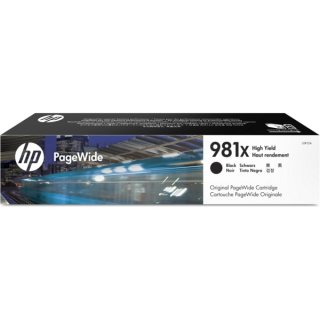 HP 981X Tintenpatrone schwarz, 11.000 Seiten ISO/IEC 19798 für PageWide Enterprise Color Flow MFP 580 Series/550 Series/Managed Color Flow MFP E 58650 z