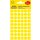 Markierungspunkte, gelb, Ø 12 mm, permanent, 1 Packung = 5 Blatt = 270 Stück