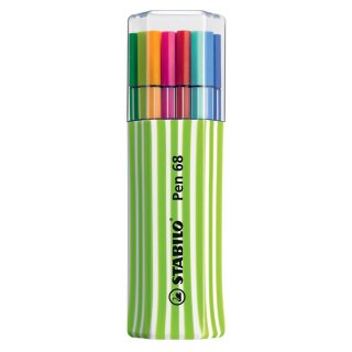 Stabilo Pen 68 Fasermaler Singlepack apfel, 15 Farben