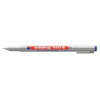 Edding 150S non permanenter OHP Marker, wasselöslicheTinte, blau 0,3mm VE= 10 Stifte