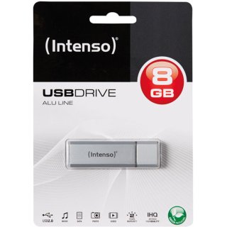 Speicherstick Alu Line, Hi-Speed USB 2.0, silber, Kapazität 8 GB
