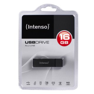 Speicherstick Alu Line, Hi-Speed USB 2.0, anthrazit, Kapazität 16 GB