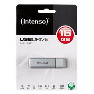 Speicherstick Alu Line, Hi-Speed USB 2.0, silber, Kapazität 16 GB