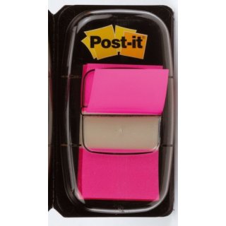 Post-it Index Haftstreifen 680, 25,4 x 43,2 mm, pink