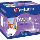 Rohling DVD+R, 4,7 GB/120 Min., 16-fach, im Jewel Case,...