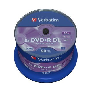 1x50 Verbatim DVD+R Double Layer 8x