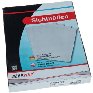 Büroring Sichthüllen A4 grün 120 my PP-Folie Oberfläche: genarbt Packung = 100 Hüllen