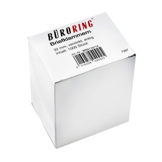Büroring Briefklammern, 32 mm, 1000 Stück in einer praktischen Schachtel