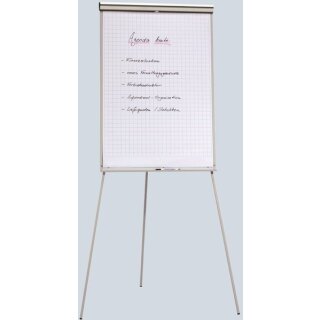 Flipchart ECO Standard, grau, Schreibtafelfläche: 105 x 68 cm, magnetisch, Höhe variabel verstellbar, mit Stifteablage