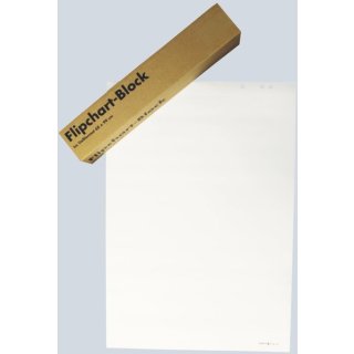 Büroring Flipchartblock, 68 x 99 cm, blanko/blanko, 20 Blatt holzfreies Papier, 70 g
