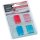 Haftstreifen, 25 x 43 mm, 2 x 50 Streifen, Plastik, sortiert: rot, blau